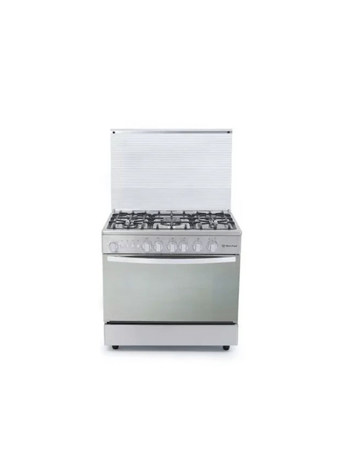 White Point Gas Cooker 5 Burners 80*60 cm Stainless Steel WPGC8060XHSAN