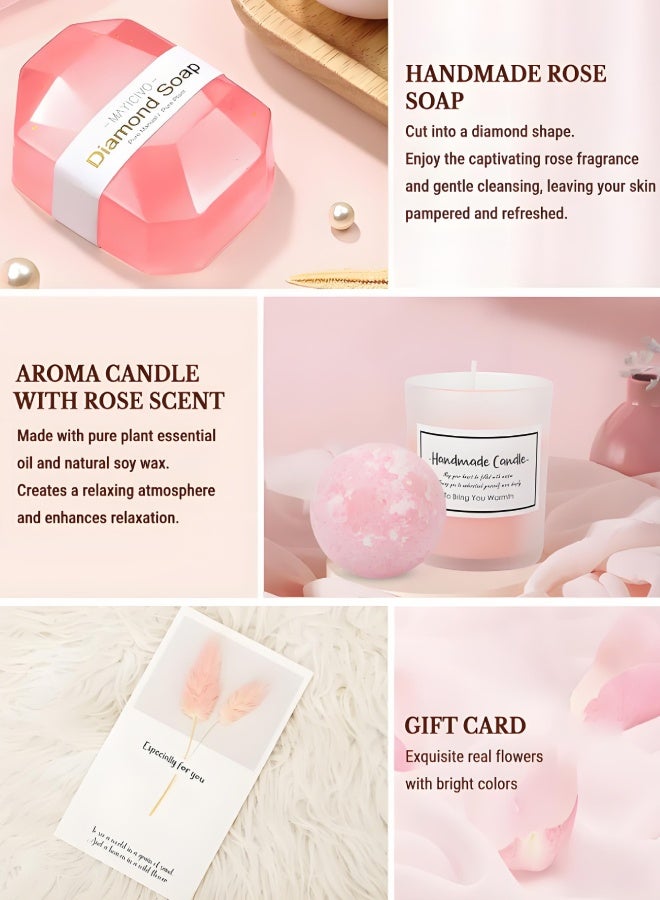 XiuWoo Gift Basket for Women, 11 pcs Birthday Gift Set, Inspirational and Relaxing Spa Body Care Gifts, Perfect for Friends and Women - Image 3