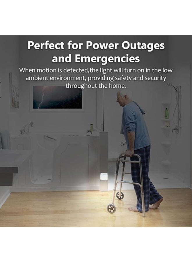 DUNISO 3 Pcs USB Rechargeable Night Light Indoor,Magnetic Suction Wireless Motion Sensor Night Light, Wall Decor Lamp For Staircase,Energy Conservation and Environmental Protection，Space Saving，for Stair Hallway Bedroom Toilet Cabinet, White - Image 4