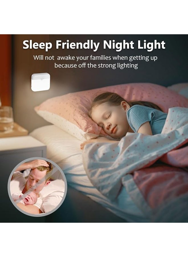 DUNISO 3 Pcs USB Rechargeable Night Light Indoor,Magnetic Suction Wireless Motion Sensor Night Light, Wall Decor Lamp For Staircase,Energy Conservation and Environmental Protection，Space Saving，for Stair Hallway Bedroom Toilet Cabinet, White - Image 5