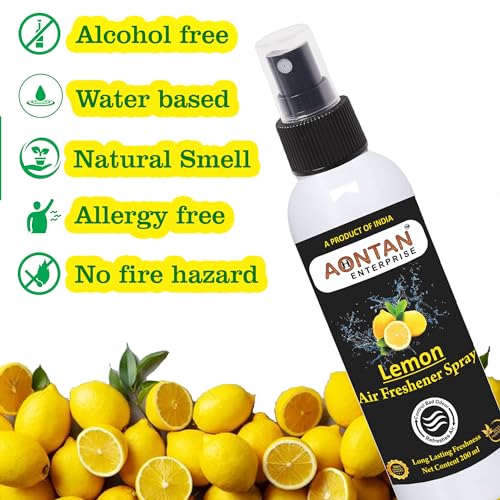 AONTAN ENTERPRISE Aer spray Air Freshener for Home & Office Fresh lemon Room Freshener spray 200 ml EACH Pack Of 2 Long-Lasting air freshener spray for home car room bathroom toilet - Image 2