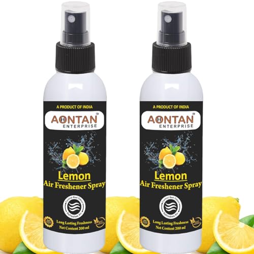 AONTAN ENTERPRISE Aer spray Air Freshener for Home & Office Fresh lemon Room Freshener spray 200 ml EACH Pack Of 2 Long-Lasting air freshener spray for home car room bathroom toilet - Image 1