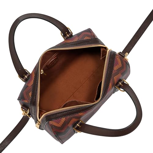 Fossil Carlie Satchel Handbag, Harlow Multi Print - Image 2