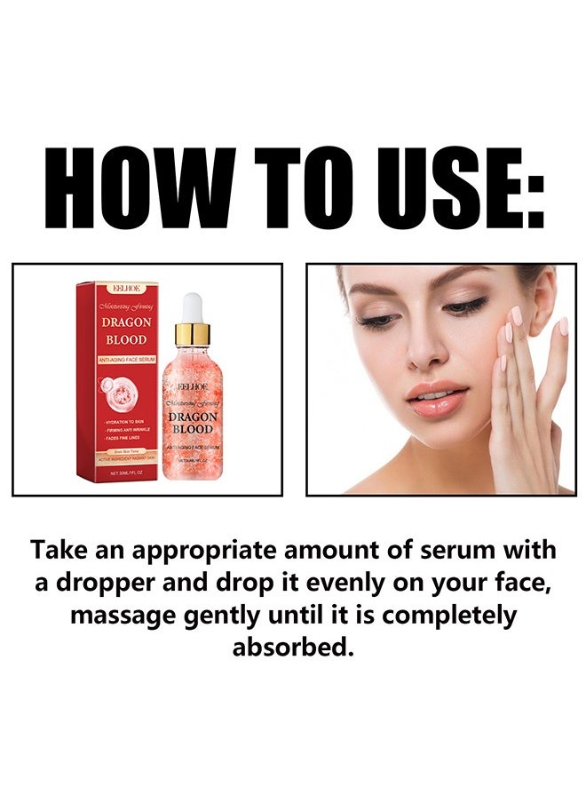 EELHOE - Dragon Blood Anti-Aging Face Serum，Hydration To Skin, Firming Anti Wrinkle and  Fades Fine Lines,Oil-Free Moisturizer for a Youthful Glow 30ml - Image 1