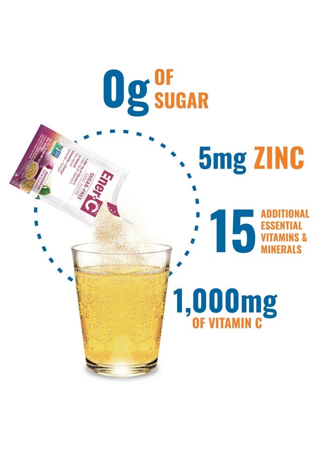 Ener-C مشروب طاقة إنر-سي خالي من السكر بنكهة فاكهة العاطفة - مزيج متعدد الفيتامينات فيتامين C 1000 ملغ والإلكتروليتات - دعم المناعة الطبيعية مع مساحيق عصير الفاكهة الحقيقية - غير معدّل وراثيًا نباتي وخالي من الغلوتين - 60 حبة - Image 5
