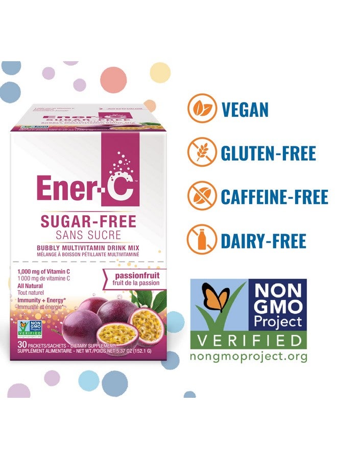 Ener-C مشروب طاقة إنر-سي خالي من السكر بنكهة فاكهة العاطفة - مزيج متعدد الفيتامينات فيتامين C 1000 ملغ والإلكتروليتات - دعم المناعة الطبيعية مع مساحيق عصير الفاكهة الحقيقية - غير معدّل وراثيًا نباتي وخالي من الغلوتين - 60 حبة - Image 3