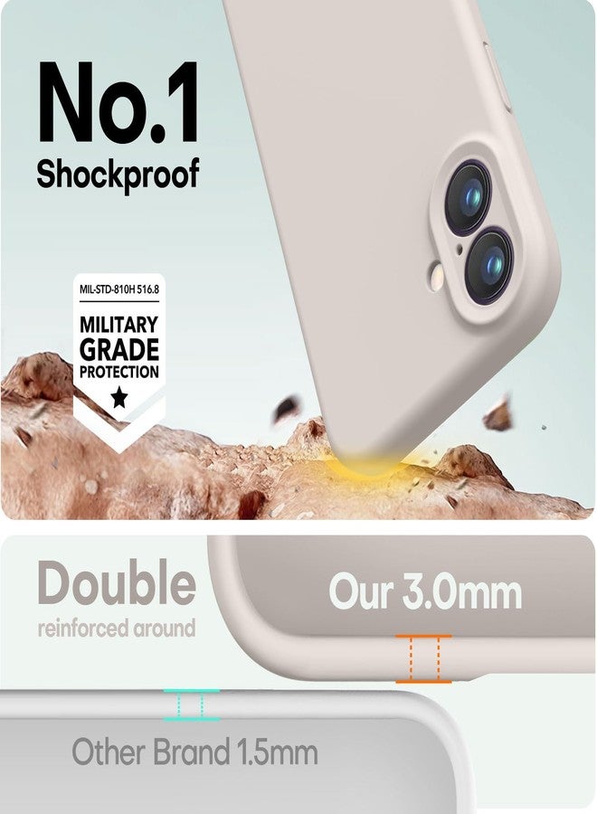 LOVE 3000 جراب LOVE 3000 مصمم خصيصًا لهاتف iPhone 16، مصنوع من السيليكون الفاخر مع بطانة ناعمة من الألياف الدقيقة المقاومة للخدش، جراب واقٍ مقاوم للصدمات مناسب للرجال والنساء والفتيات، مقاس 6.1 بوصة، لون حجري. - Image 4