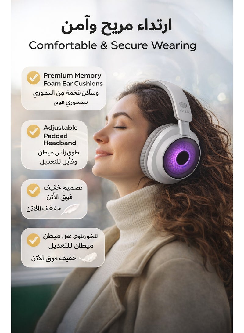 ASA SINGER X Wireless RGB Gaming Headset – 2.4GHz + Wired Mode, Noise-Canceling Mic, PC / PS / Mobile Compatible - Image 2