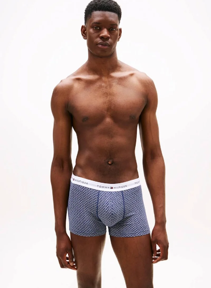 TOMMY HILFIGER 3-Pack Signature Print Logo Waistband Trunks
