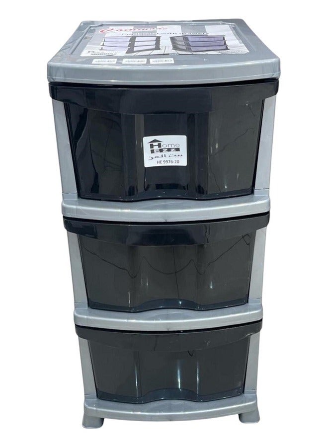 3 tier square plastic storage drawers for storing children's toys and clothes 