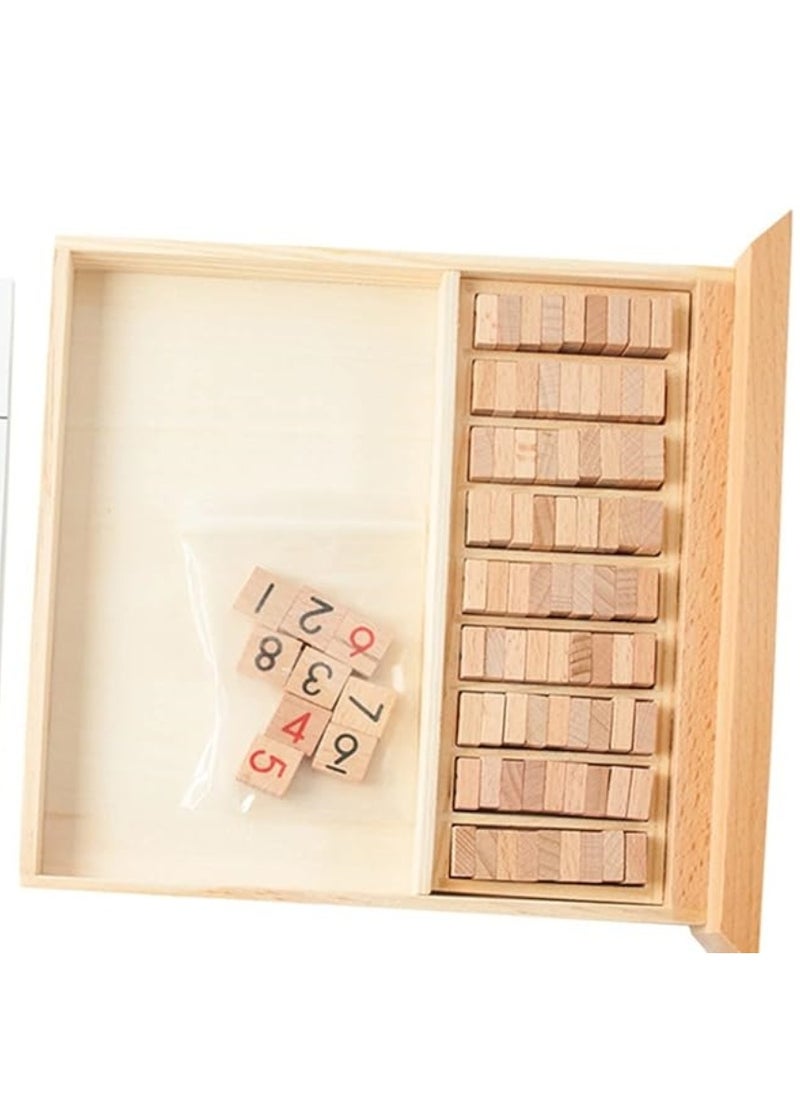 M MIAOYAN - Wooden Sudoku board game with drawer - 81 grid number position wooden puzzle, Sudoku game fully tests the observation and reasoning ability of the players, suitable for children and adults - Image 1