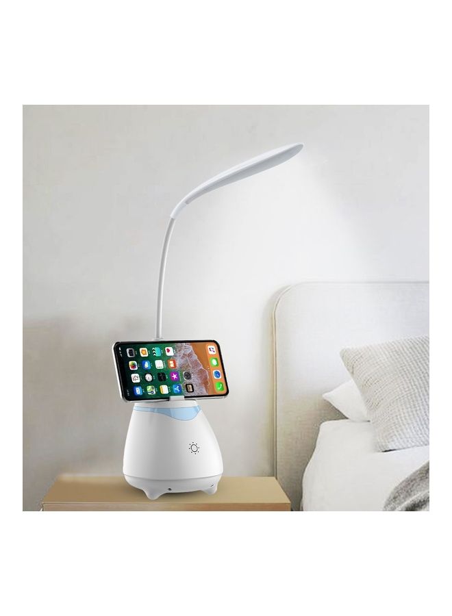 NIBEMINENT Rechargeable Speaker With Lamp And Phone Holder White  - Image 1