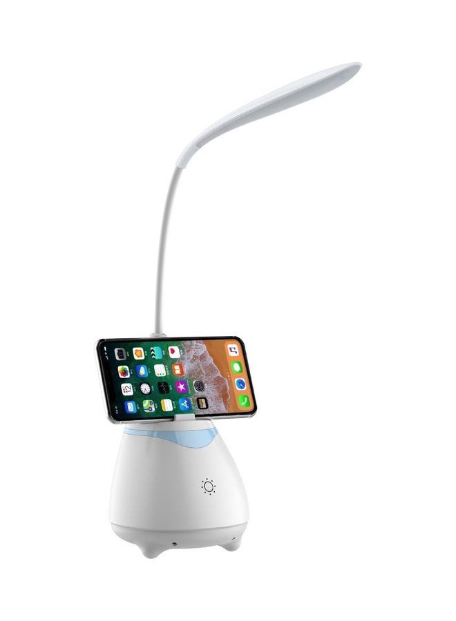 NIBEMINENT Rechargeable Speaker With Lamp And Phone Holder White  - Image 2