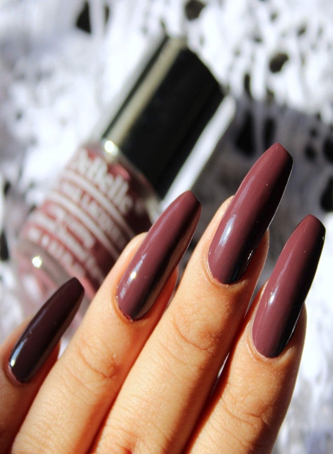 DeBelle Gel Nail Lacquers Combo Set of 4 Wild Cherry Skittles - Victorian Beige (Beige), Moulin Rouge (Maroon), Lilac Bloom (Soft Lilac),Plum Toffee (Plum Maroon) 32ml (8ml Each) - Image 3