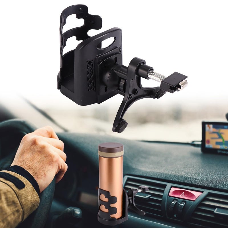 Universal Car Air Vent Cup Holder Beverage Rack For Travel Most Vehicles Black - Image 5