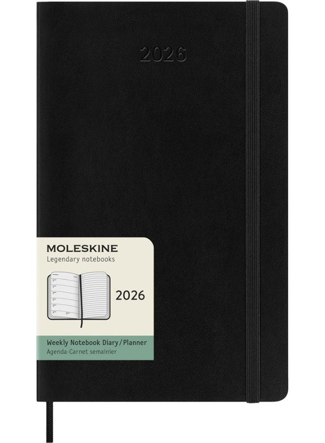 Moleskine: 12M Weekly Notebook Large Black Soft