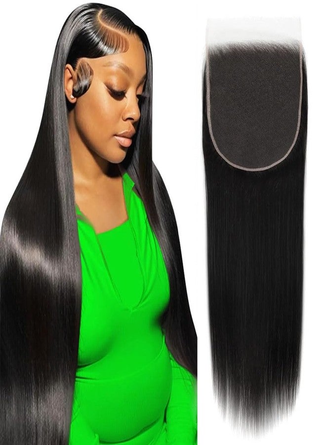 كيو تي هير QTHAIR 14A Grade 5x5 Transparent Color Lace Closure 130%-150% Density (14”, 5x5 Straight Closure) - Image 1