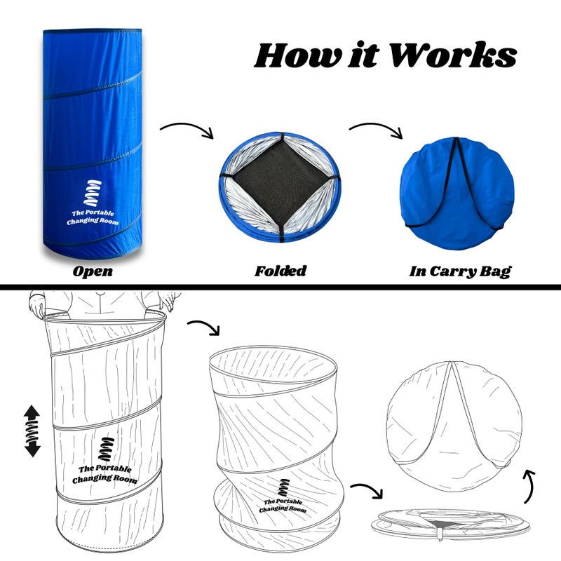 The Portable Changing Room Portable Changing Room, Pop Up Pod - Privacy Tent, Dressing Room Tube or Portable Toilet Stall with Carry Bag for Camping, Beach, or Outdoor by The Portable Changing Room - Image 2