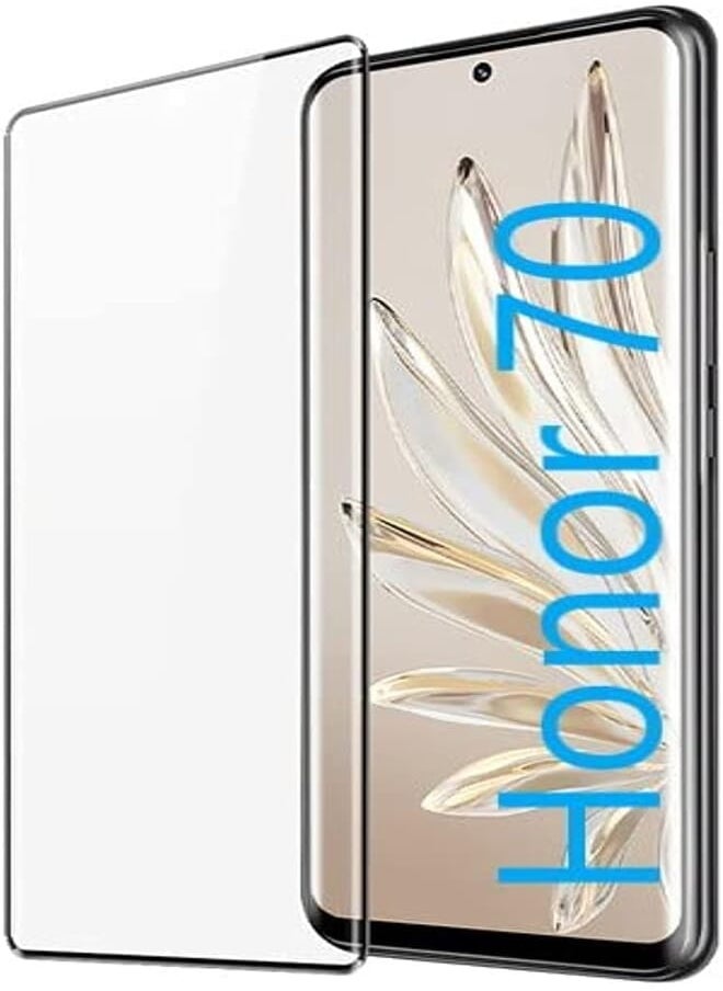 Muzz Muzz For Honor 70 Screen Protector Hd Transparent Scratch-Resistant Tempered Glass Screen Protector For Honor 70 Black 