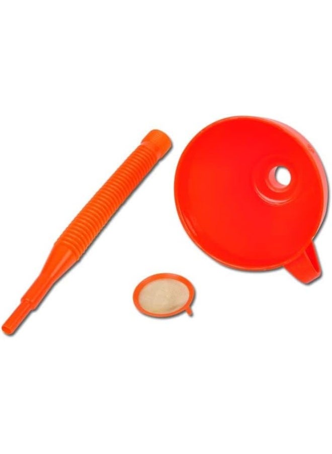 melfi Melfi Plastic Large Funnels Wide Mouth With Strainer - Oil Funnel Automotive Flexible With Hose For Cars And Motorcycles, Engine Oil, Liquid, Diesel, Kerosene And Gasoline  - Image 5