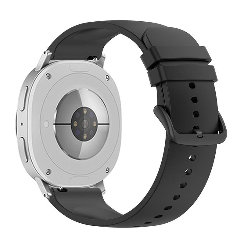 erorex For Samsung Galaxy Watch8 / Watch8 Classic Round Tail Silicone Watch Band(Black) - Image 2