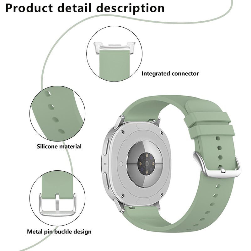 erorex For Samsung Galaxy Watch8 / Watch8 Classic Round Tail Silicone Watch Band(Black) - Image 5