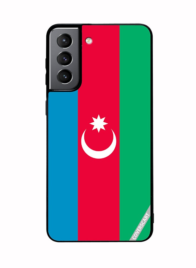 COVERSCART Protective Case Cover For Samsung Galaxy S21 5G Azerbaijan Flag Design Multicolour