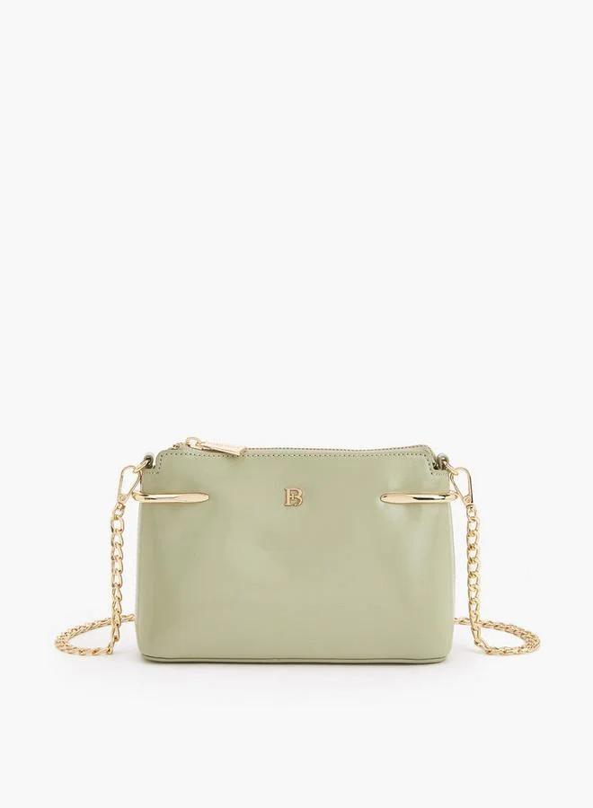 Crossbody Bag With Chain Accent