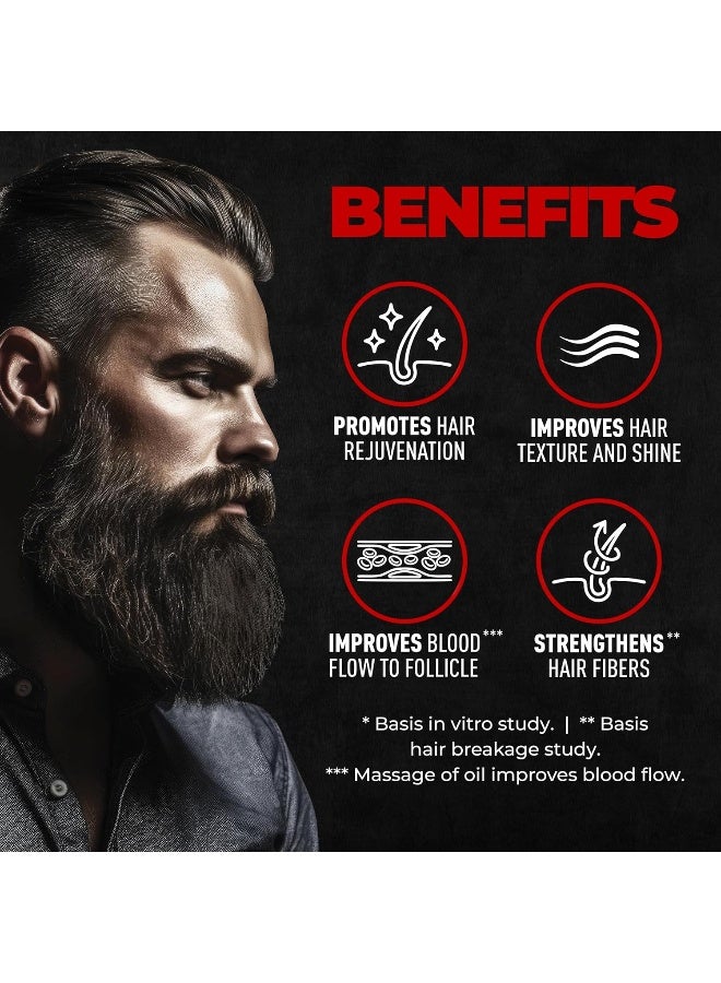 BEARDO Beard And Hair Growth Oil Black 50ml - Image 4
