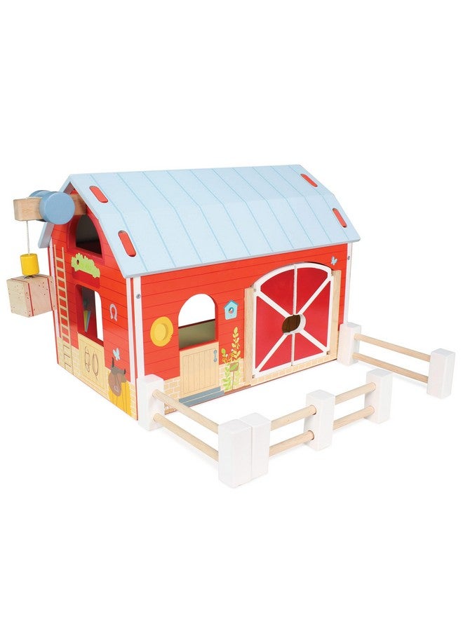 Le Toy Van - Educational Wooden Toy Colourful Wooden Red Barn | Great Interactive Role Play Gifts for A Boy Or Girl - 3+ Years - Image 1