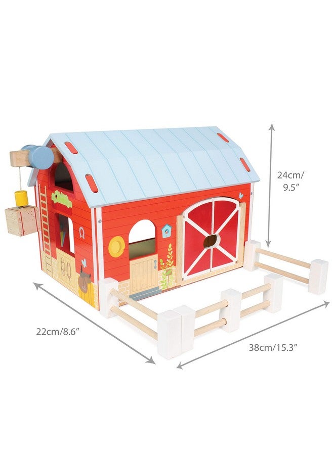Le Toy Van - Educational Wooden Toy Colourful Wooden Red Barn | Great Interactive Role Play Gifts for A Boy Or Girl - 3+ Years - Image 3