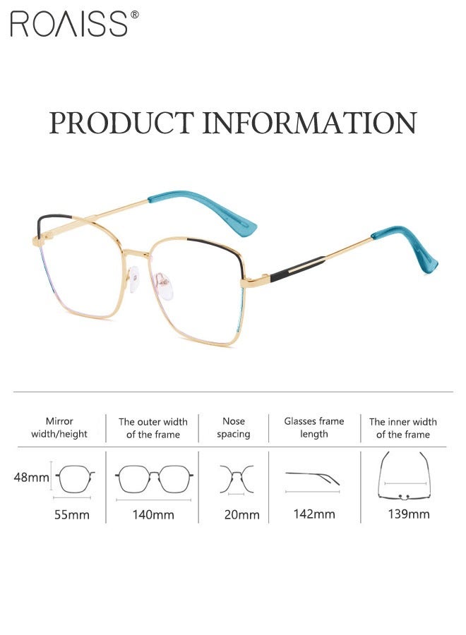roaiss Women's Blue Light Blocking Sunglasses Anti UV and Glare Blue Light Filter Computer Glasses Cat Eye Color Changing Anti Eyestrain Headache Eyewear Gold and Black  - Image 4