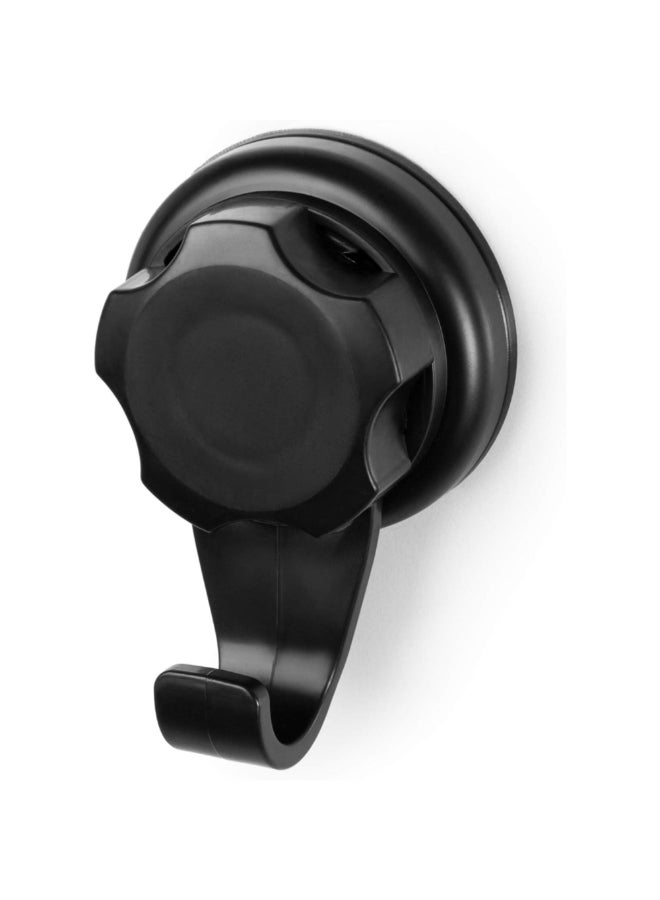 COMPACTOR 2-Piece Bestlock Suction Cup Wall Mount Storage Hooks Black 8 x 5.4 x 4 cm RAN9771 - Image 2