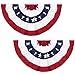 Fudragtn 3X6Ft American Pleated Fan Flag USA Patriotic Flag Bunting Half Fan Banner 4th of july Decoration IndoorOutdoor Set of 2 - Image 3