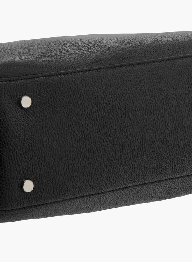MISSY Solid Shoulder Bag with Zipper Closure and Pouch Set