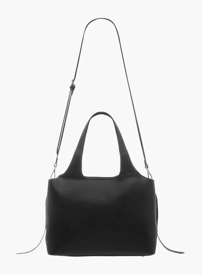 MISSY Solid Shoulder Bag with Zipper Closure and Pouch Set