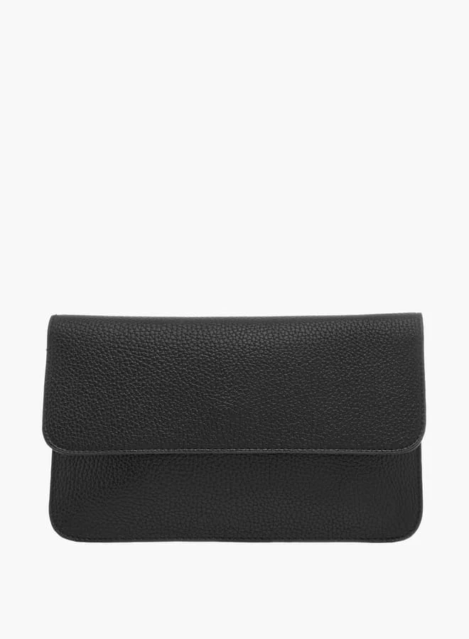 MISSY Solid Shoulder Bag with Zipper Closure and Pouch Set