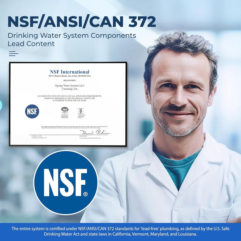 iSpring فلتر مياه مسبق للمنزل iSpring WSP50ARJBP مع تصميم بypass وحاوية شفافة مطورة بحجم عملاق قابل للتنظيف وإعادة الاستخدام مع شاشة تعمل باللمس وأوضاع تلقائية للتنظيف 4 أوضاع 50 ميكرون - Image 2