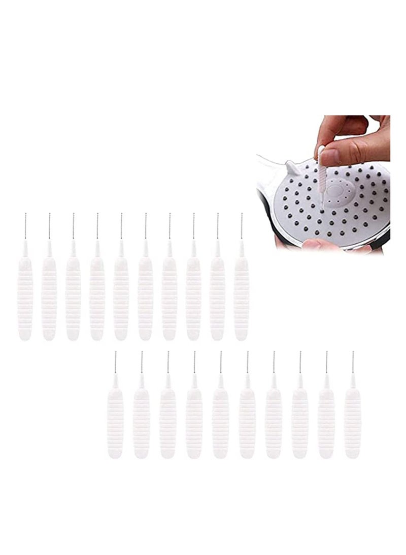 SYOSI 20 Pcs Shower Head Cleaning Brush, Gap Hole Anti-clogging Cleaning Brush, Multifunctional Superfine Cleaning Brush Deep Clean Brush Set - Image 1