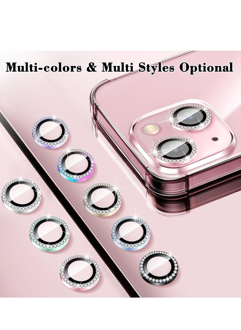 Raxoom "Pink Diamond Tempered Glass Camera Lens Protector for iPhone 16/16 Plus â€“ Glamorous Automatic Alignment with Glitter Film Stickers" - Image 2