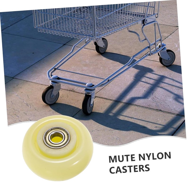 عجلة دليل ثقيلة 3 بوصة صامتة من النايلون بكرة توجيه محمل كروي لعربات اليد والسقالات - Image 4