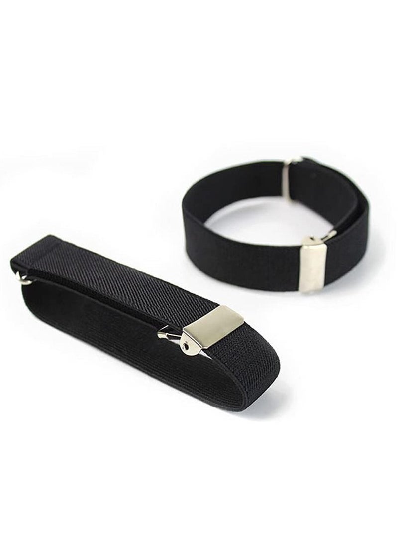 Captaintech 4 Pairs Elastic Armbands Adjustable Sleeve Garters Shirt Sleeve Holder Anti-Slip Arm Shirt Garters Strap For Women Men - Image 5