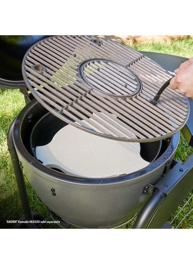 تشار جريلر شواية الفحم Char-Griller® AKORN ومدخن الفحم، ملحق حجر تدخين سيراميكي لطرق التدخين غير المباشرة للشواء البطيء والمنخفض، باللون العاجي، 15 بوصة طول × 15 بوصة عرض × 1 بوصة ارتفاع، طراز 6201  - Image 2