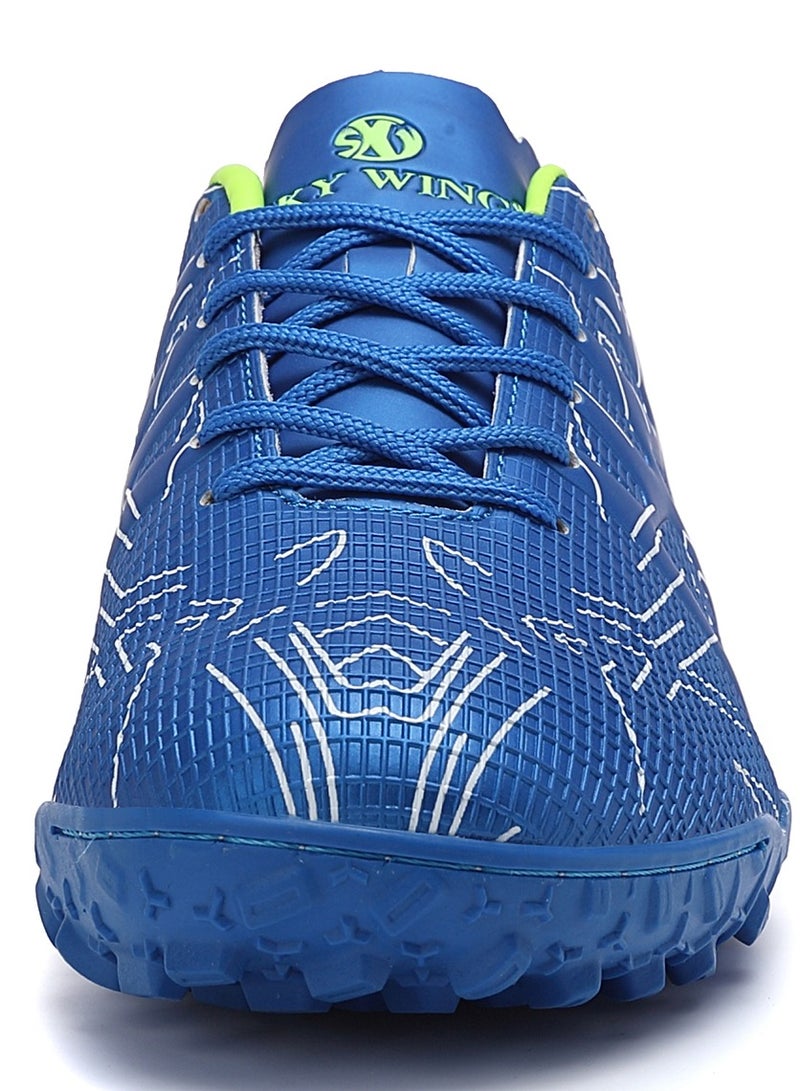 جناح السماء أحذية كرة قدم عشبية للبالغين، خفيفة الوزن مع جزء علوي صناعي متين، رياضية مع نعل خارجي مطاطي للرجال والنساء، أحذية كرة قدم، نعل IC/IN - Image 3