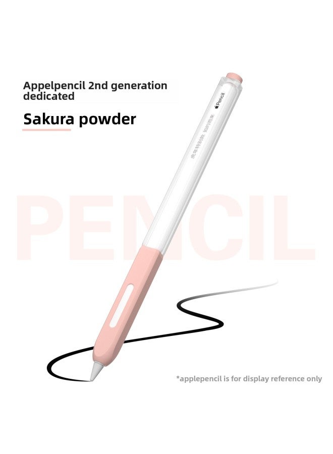 Suitable For Apple Pencil 2nd Generation Stylus Jelly Protective Case Pencil Pro Segmented Pen Case Sale-Color:Cherry Blossom Powder-Applicable Model:For Apple Penc 2nd Generation/pro - Image 1