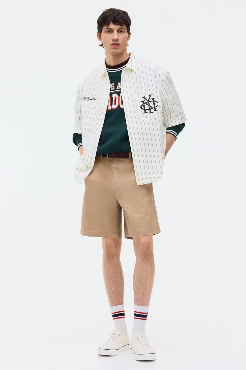 H&M Regular Fit Embroidered-motif shirt