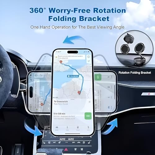 JYNOR 360° Vacuum Magnetic Phone Holder | Strong Magnetic Car Mount with Suction Cup | Hands-Free Mobile Holder for Car, Gym, Mirror & Shower | Extended Arm | Universal Compatibility (Black Premium) - Image 4