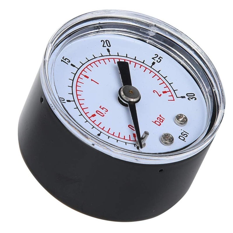 Pressure Metal Outer Box Cover Transparent Dial 0-30psi 0-2bar Back Connection Industrial - Image 4