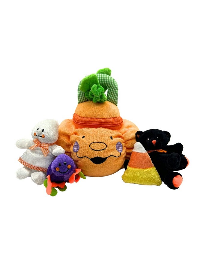 Genius Baby Toys The Original My First Halloween Pumpkin Playset for Babies - Plush Stuffed Pumpkin Toy with 4 Ct Sensory Toys (Cat, Ghost, Spider, Candy Corn) - Fun Keepsake by Genius Baby - Image 1