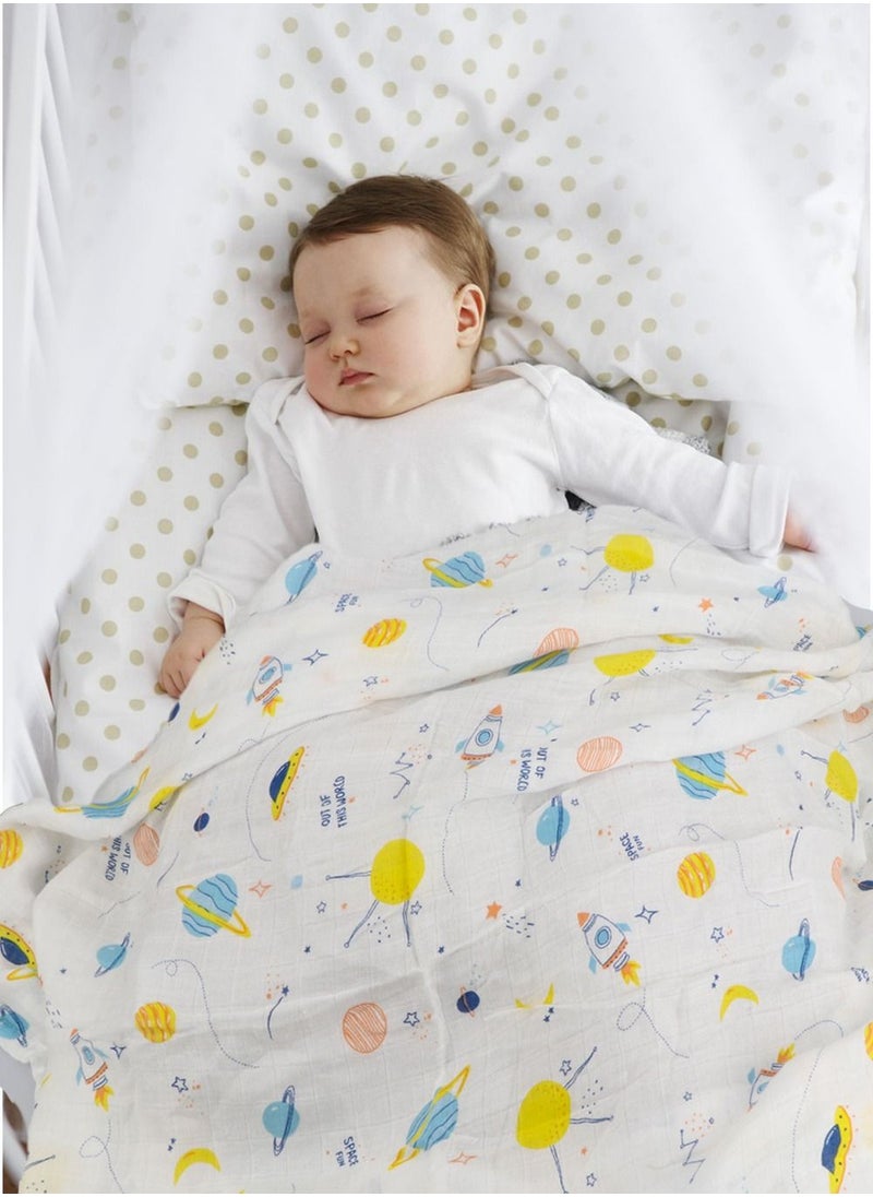 HomarKet 3-Pcs Baby Swaddle Blanket Unisex Wrap Soft Silky Muslin, Blanket For Boys and Girls Set Of 3- Whale/Red Car/Planet  - Image 2